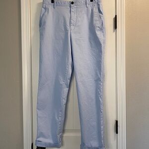 Banana Republic Women's Chino Pants Size 10 Light Blue Straight Leg Mid Rise